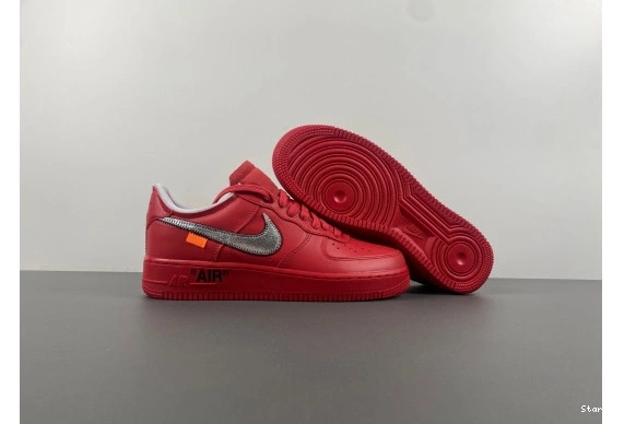 Nike 1 Air  AO4297-600 Red Off-White Force  Low  0325